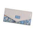 Large capacity three-fold PU leather student wallet with buckle and clip in five colour options