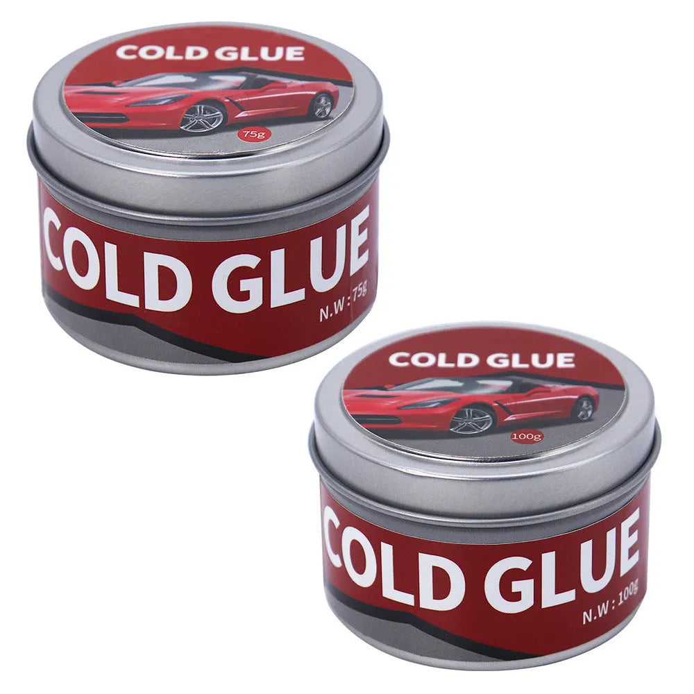 Container of special cold glue for automobile depression and dent repair.