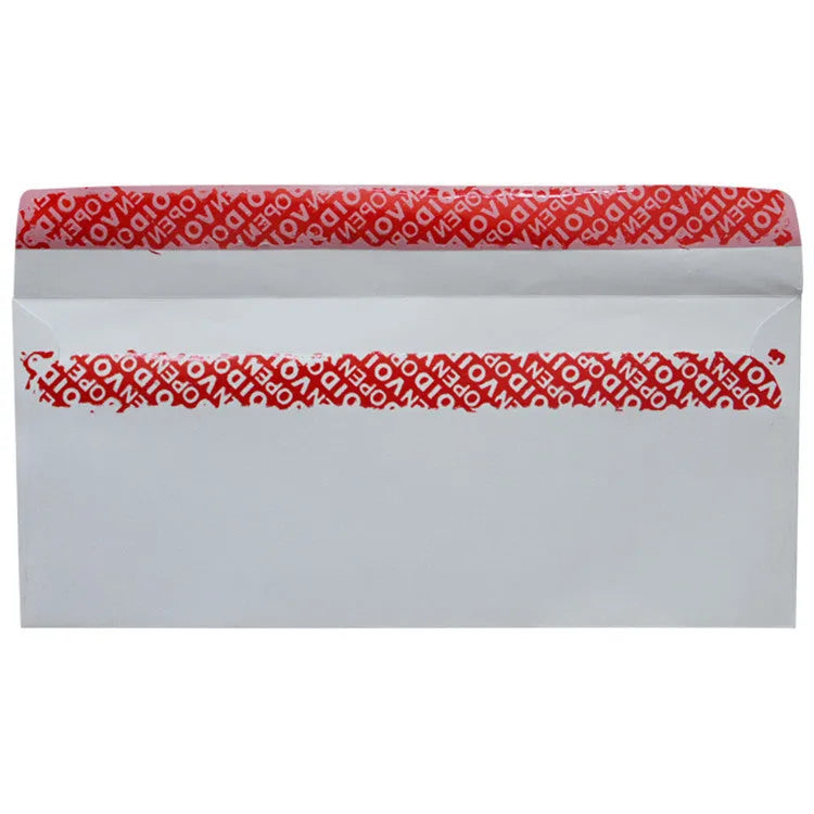 Blue anti-opening self-adhesive confidential security envelope sized 105x240mm.