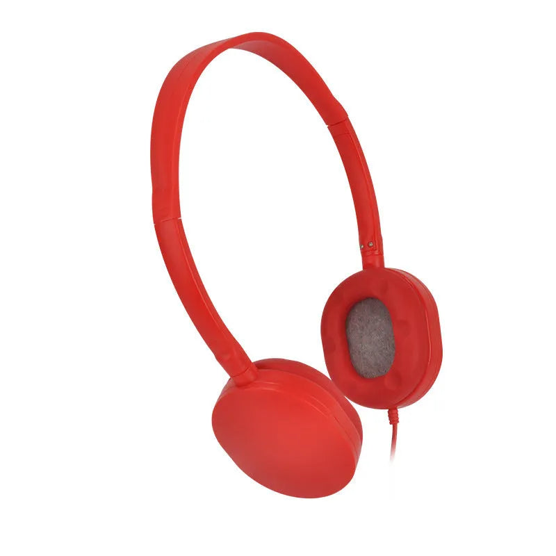 Home Fashion retro wired headset with silicone earpads and 1.2m cable in solid colour design