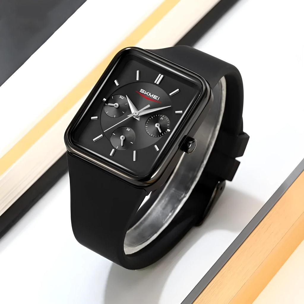 Square silicone strap waterproof digital watch for girls in multiple colour options