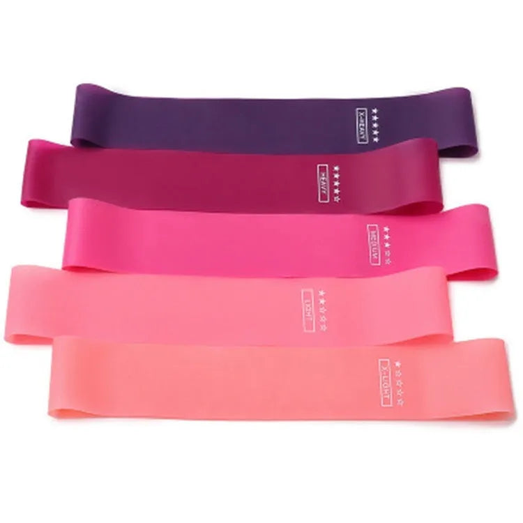 Green silicone yoga tension strap 600mm by 50mm for stretching and resistance training