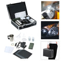 Car headlight repair tool kit in aluminium box with atomisation cup, sandpaper grades and AU or US plug option.