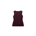 Dark red slim fit sweater vest with gold buttons on cardigan-style front