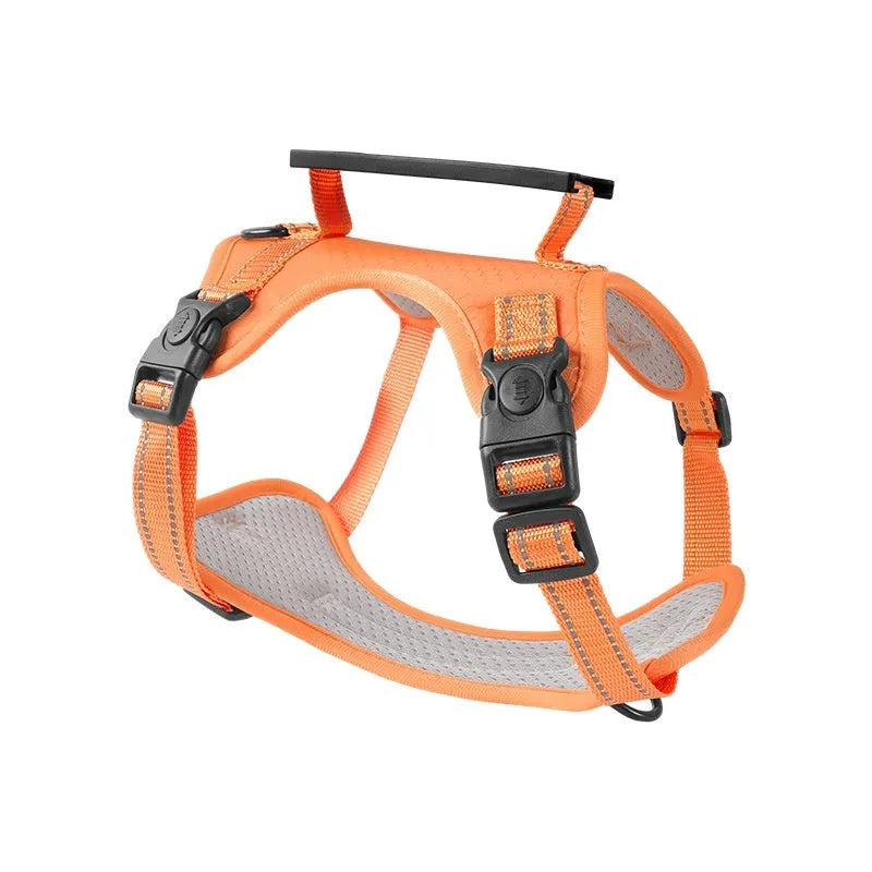 Polyester dog chest harness traction rope in multiple colours and sizes for secure walking control