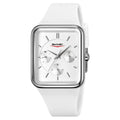 Square silicone strap waterproof digital watch for girls in multiple colour options