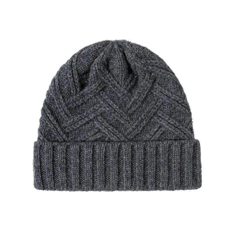 Wool knitted winter hat dome crown design in six colour options for women