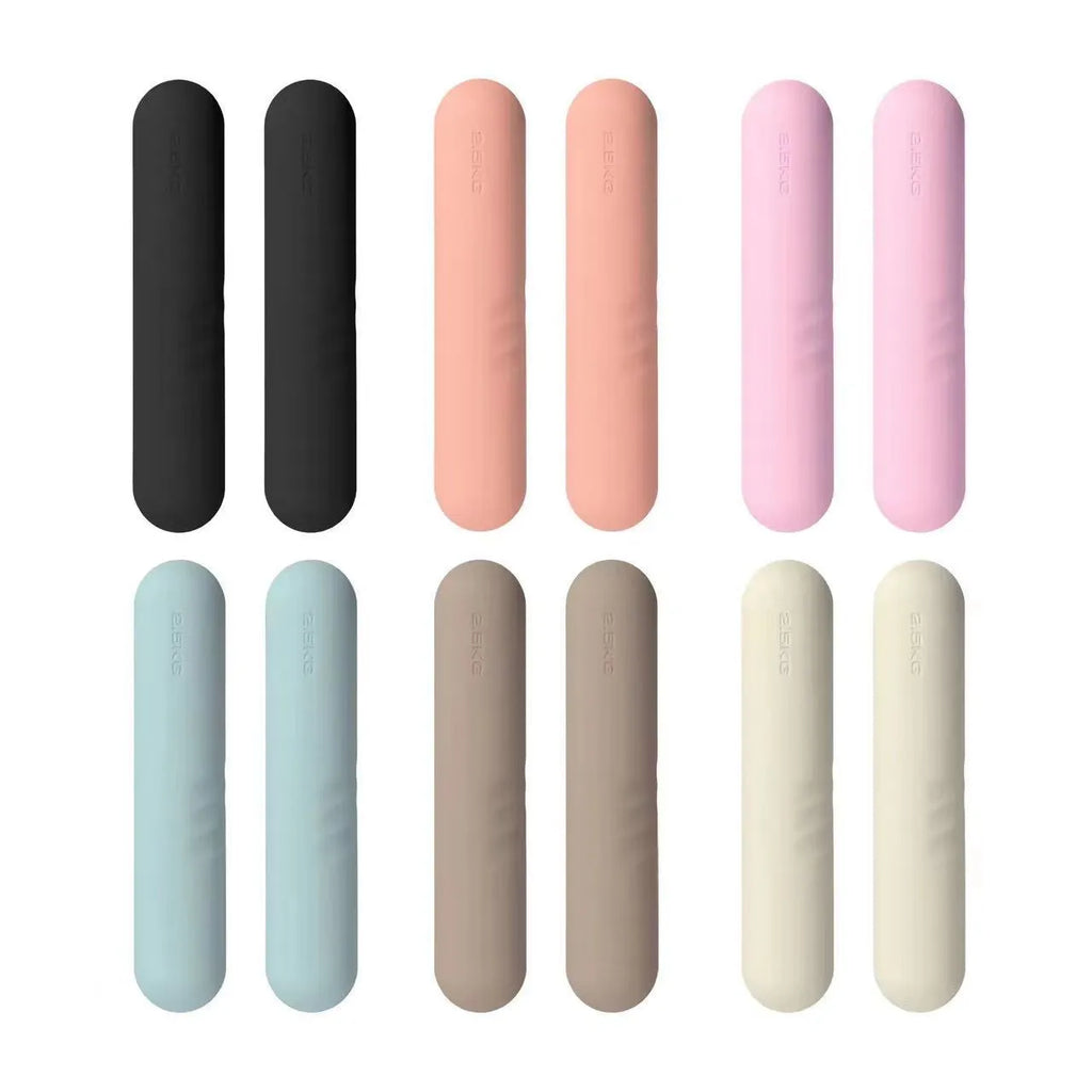Silicone-edged yoga dumbbell stick with cast iron construction in various colours and weights