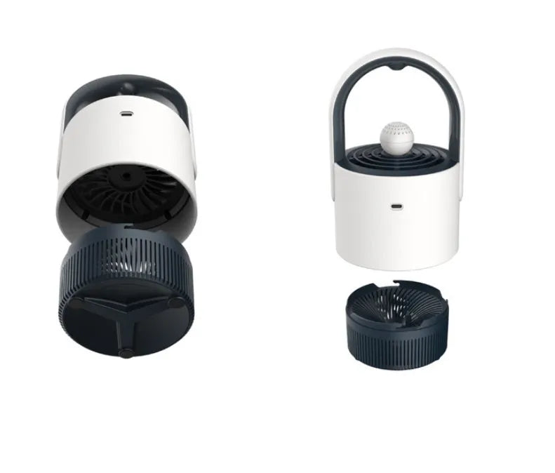 USB mini mosquito repellent lamp with 5W 365nm LED light source, 127x125x202mm, white finish
