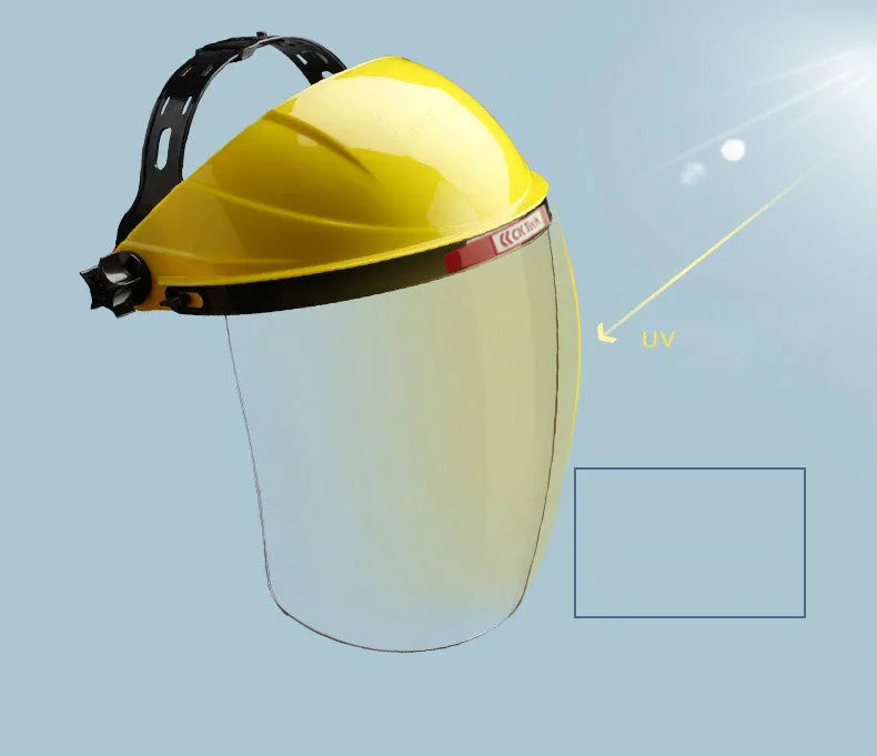 Heat-proof oil fume mask PC face shield in black, blue, orange, pink, or yellow for kitchen cooking
