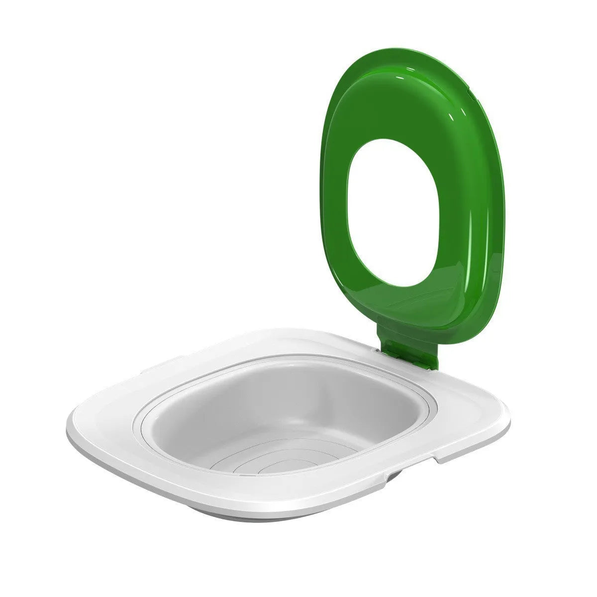 Fifth generation grey cat toilet trainer mat made of ABS plastic.
