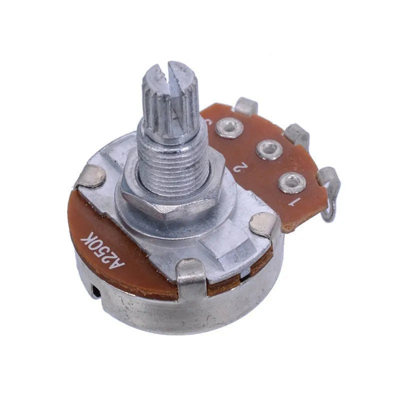 Metal electric guitar potentiometer knob for volume and tone controls