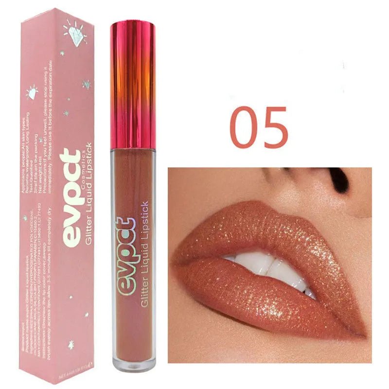 Metallic lip gloss lipstick multivitamin Flash Diamond series six colour options