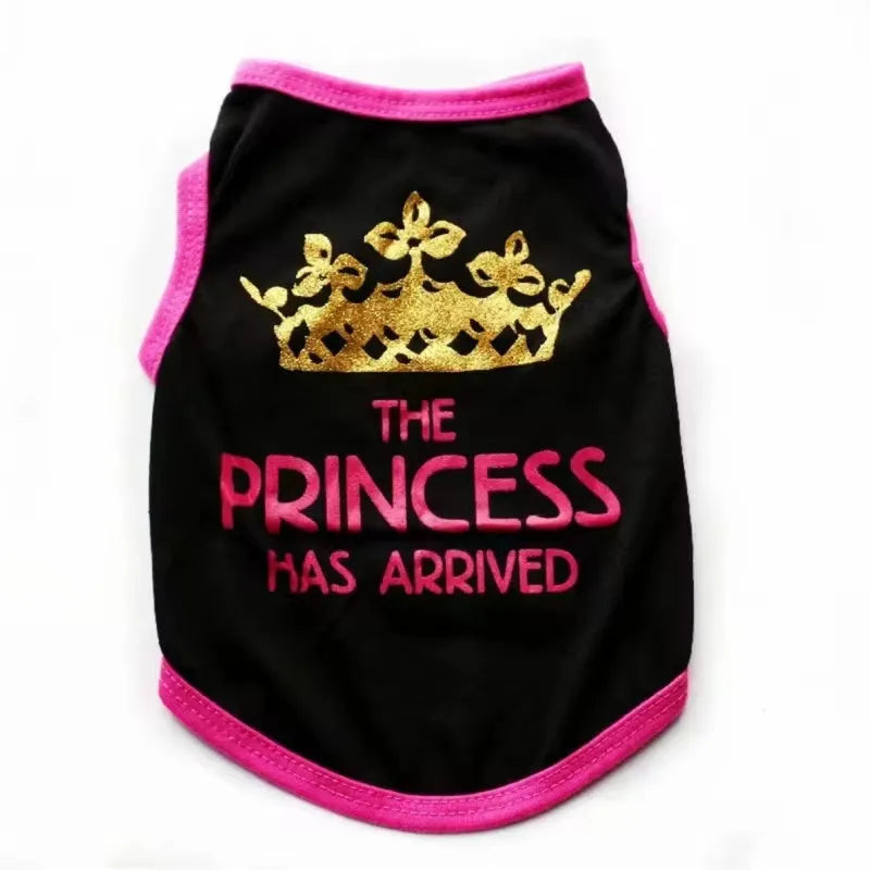 A casual cotton vest for puppies in a choice of six colours, shown in sizes from XS to XL for spring and summer wear.