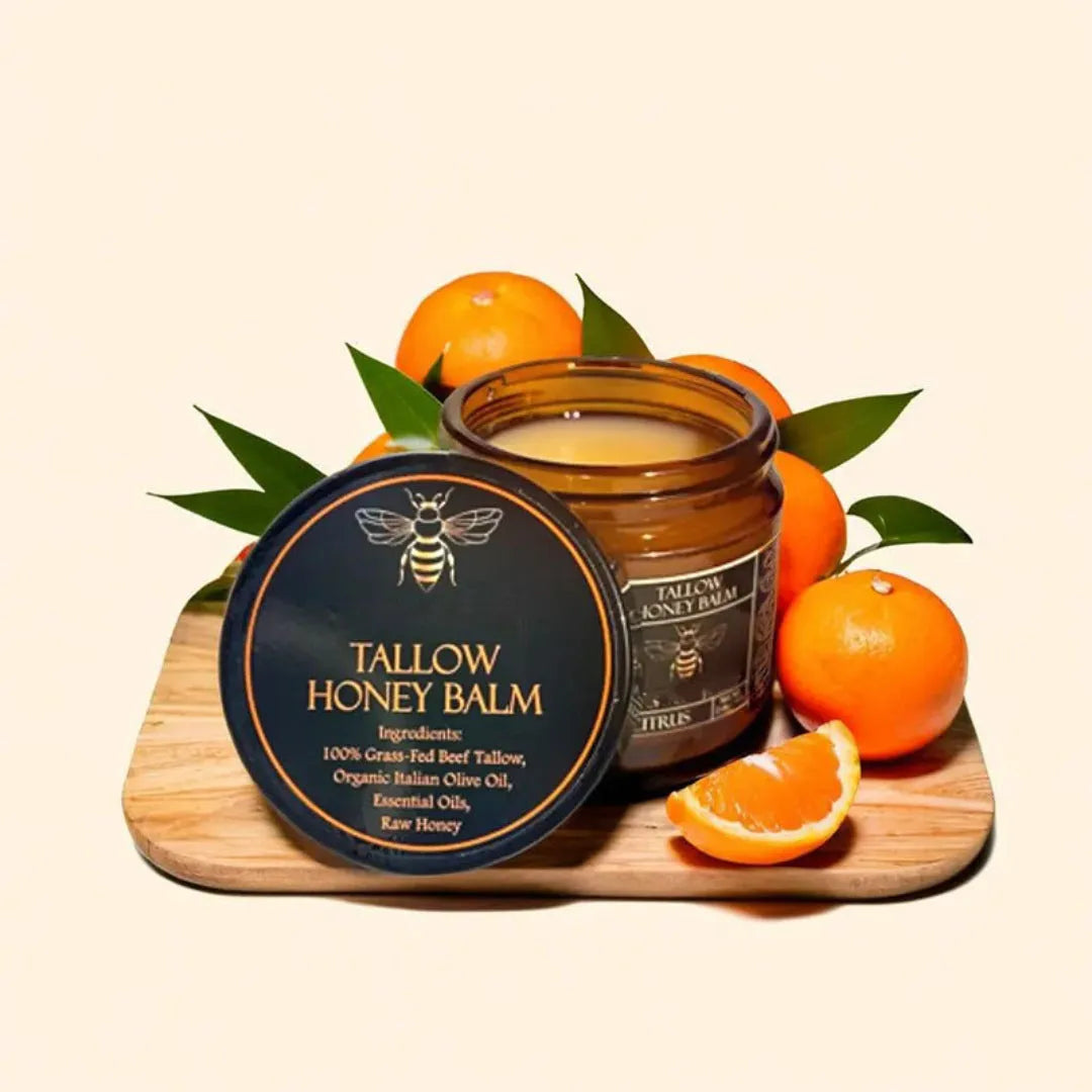 Honey Butter Moisturising Facial Cream jar with 57g net content, shown with Citrus, Lavender and Fragrance-Free options.