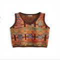 Men's printed short sleeve pullover shirt in loose fit with round neck and regular sleeves
