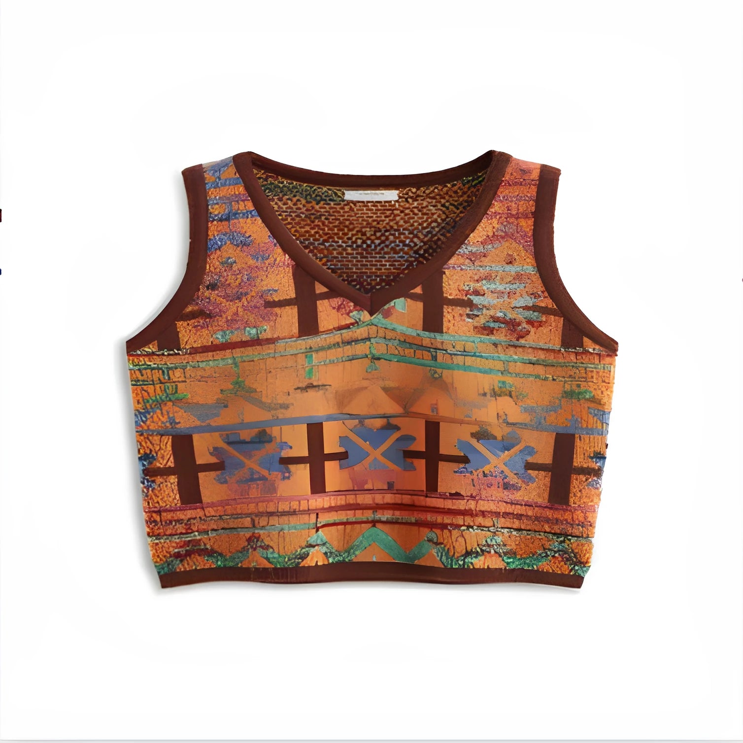 Men's printed short sleeve pullover shirt in loose fit with round neck and regular sleeves