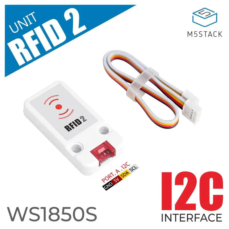 M5Stack WS1850S 13.56MHz RFID sensor module with connection cable