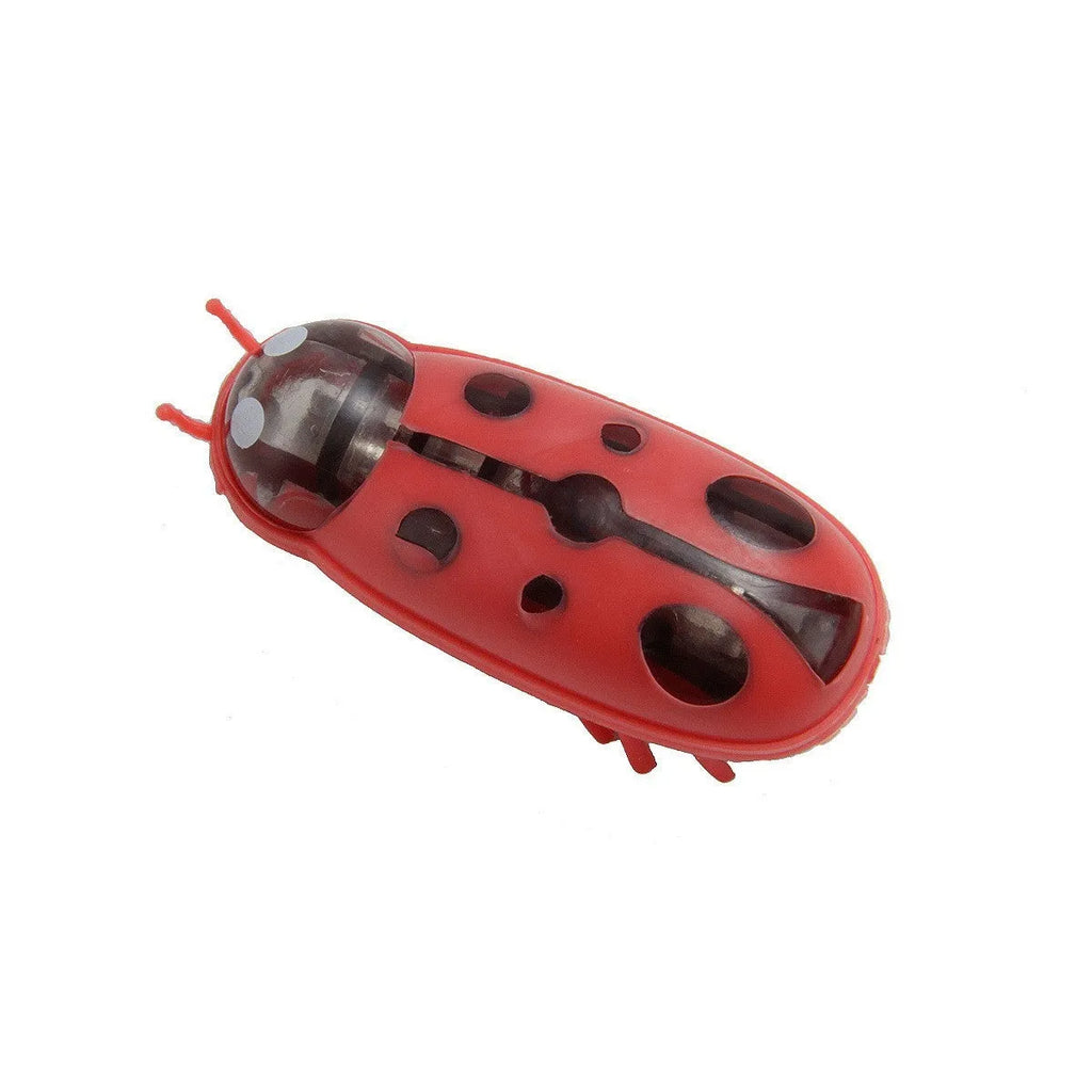 Miniature electric toothbrush worm cat teaser toy in plastic with jumping insects design