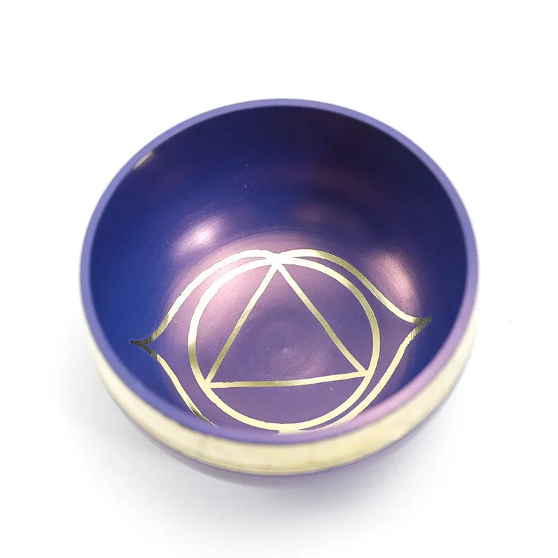 Small handmade wooden singing bowl in a choice of seven colourful, hand-painted designs.