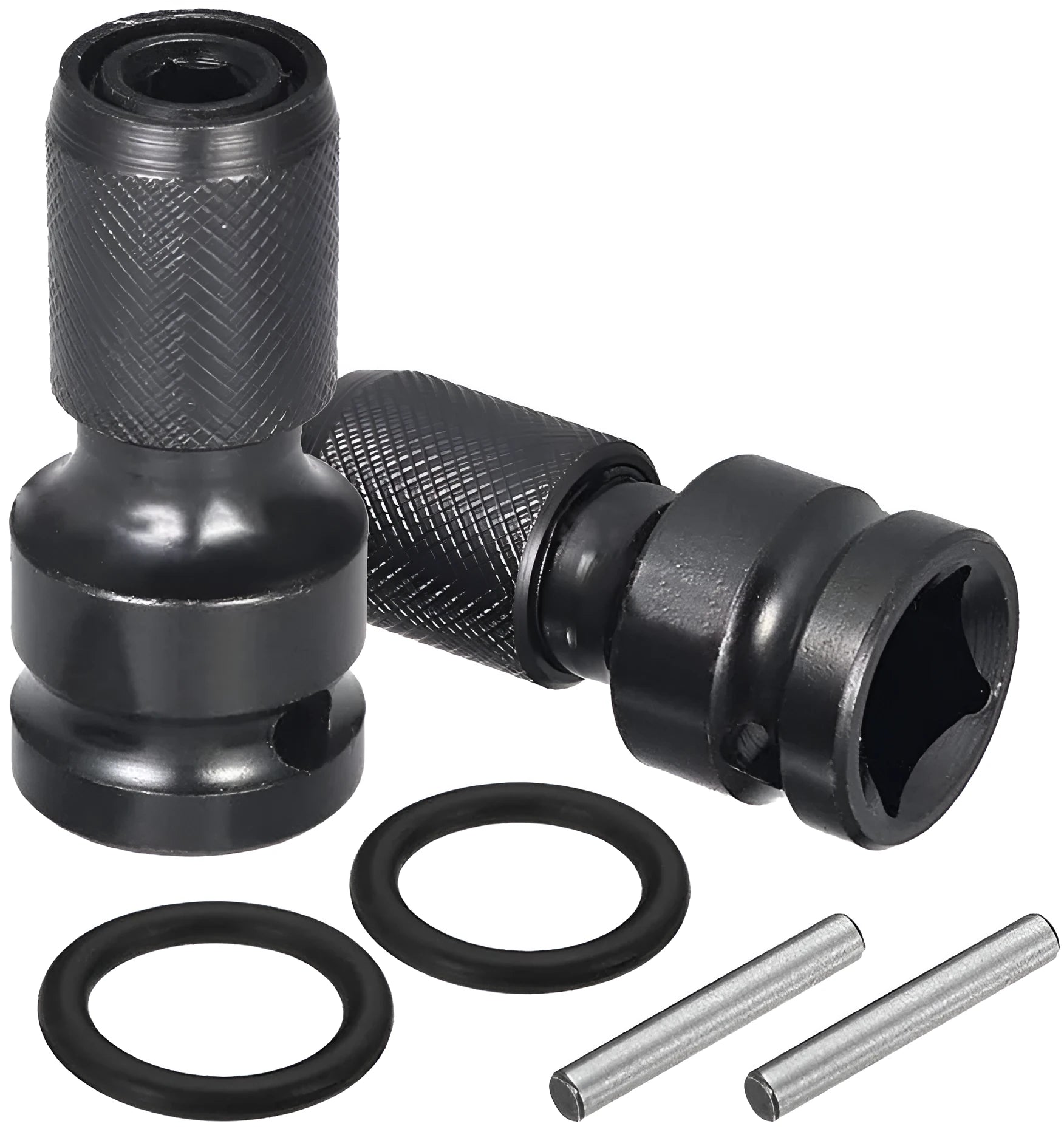 Telescopic scaling bit holder tool with 1/2" to 1/4" function and adjustable sleeve