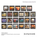 Box of mountain and sea sunshine decorative stickers showing six colour themes with 44mm square designs