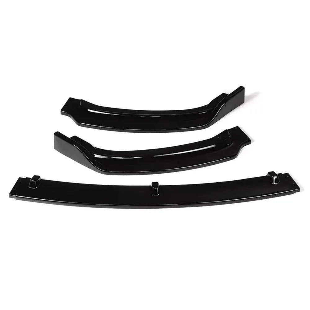 Black polypropylene front lip spoiler for BMW 3 Series F30 F35 models, 96cm long.