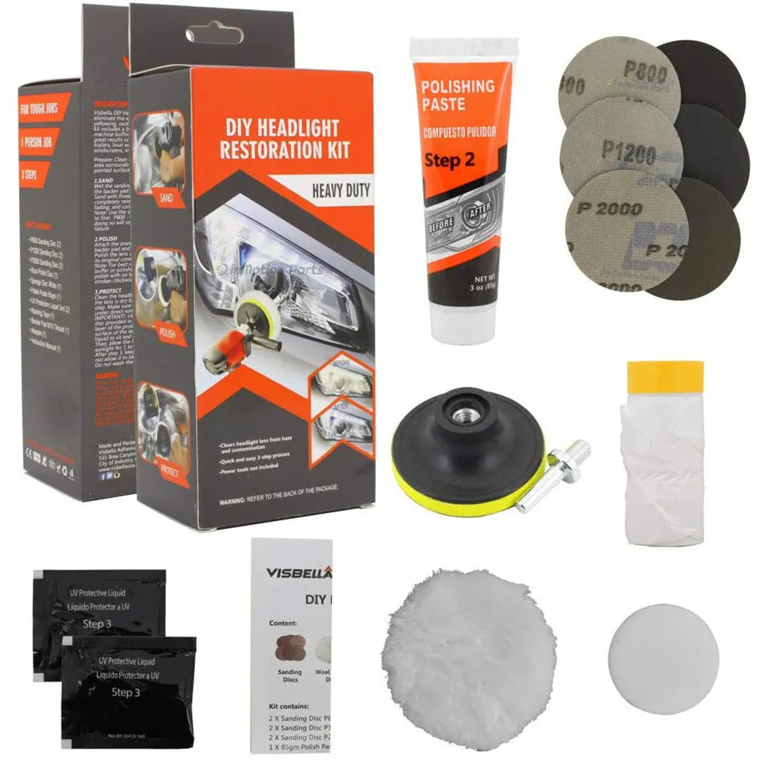 Carbon steel headlight repair tool for auto and machine maintenance, 15cm by 15cm by 5cm.