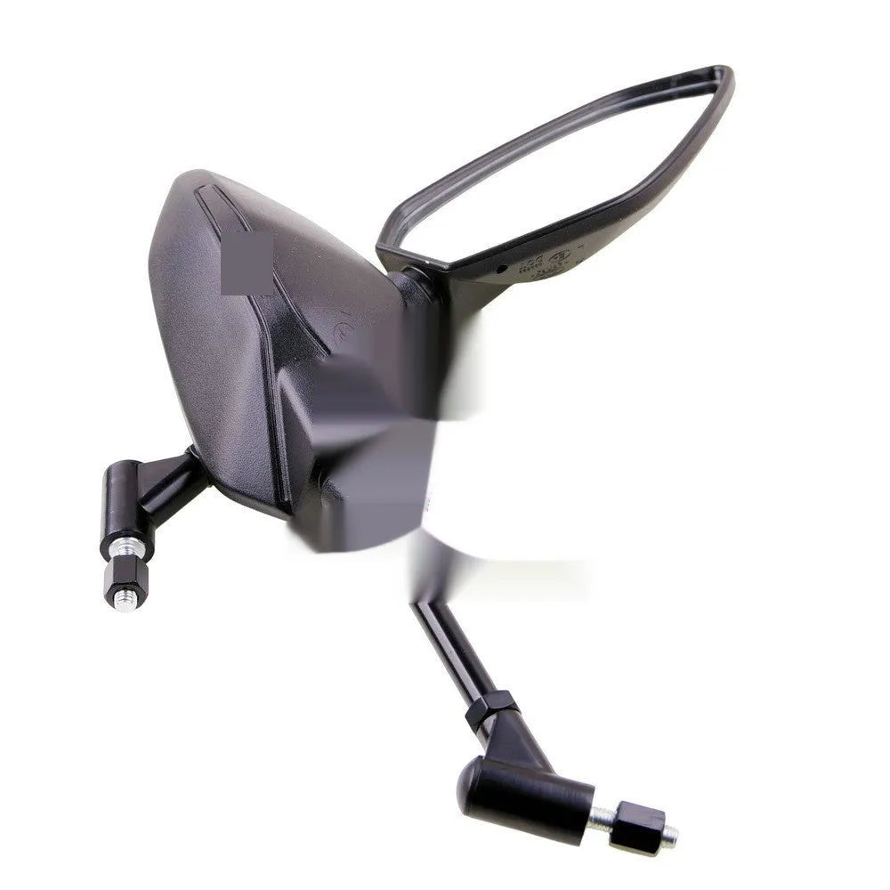 Cross-border four-wheel ATV rearview mirror in black with chrome mirror surface, universal fit