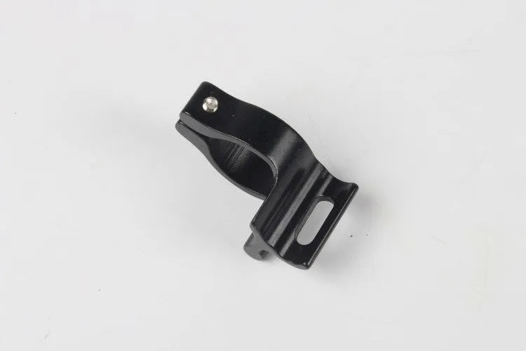 Black aluminium alloy vehicle clamp ring with a 28.6mm diameter for automotive cable management.