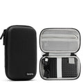 Black and grey Oxford cloth protective cases for 2.5-inch portable hard drives.