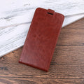 Huawei Honor 7X leather wallet phone case in a choice of colours showing card slots and crazy horse texture.