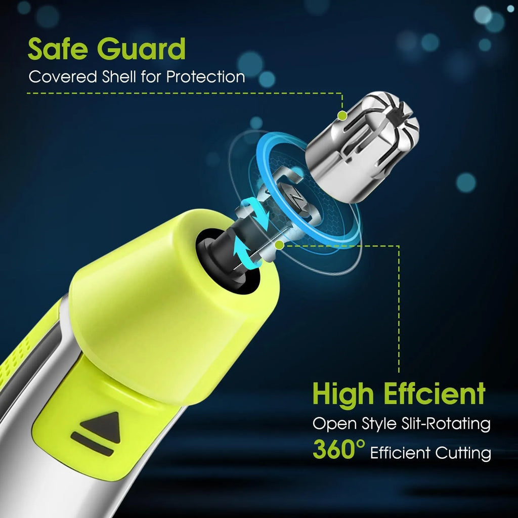 Green ABS stainless steel nose hair trimmer replacement cutter head for Philips OneBlade