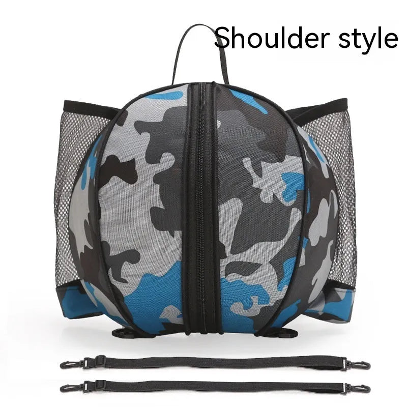 Oxford cloth basketball training bag showing 9 litre capacity with shoulder carrying options