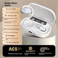 Wireless sports headset with hanging ear design, black top version, digital display, PC ABS material