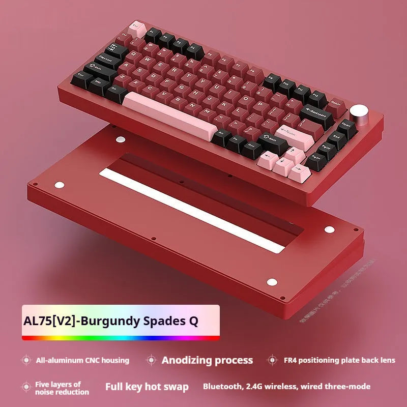 Heiji Snake aluminium mechanical keyboard kit with key puller and switch puller on a desk