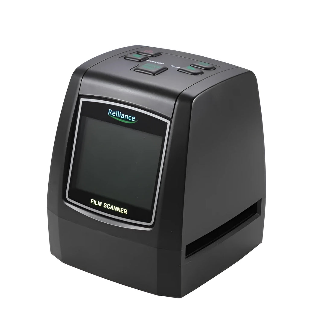 High resolution USB film negative and slide scanner with LCD screen on a desk