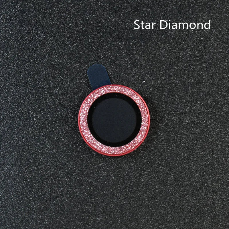 iPhone camera lens protection film with aluminium alloy ring and tempered glass