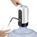 Automatic electric water bottle pump in black or white, USB rechargeable, for 4.5L to 18.9L bottles