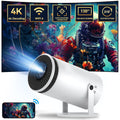 Compact portable home HD projector with Bluetooth and 4K support for movies gaming and outdoor use