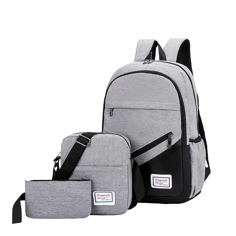 Solid colour casual backpack with double shoulder belts in camel colour