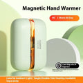Magnetic hand warmer rechargeable USB compact portable fast charging in milky white