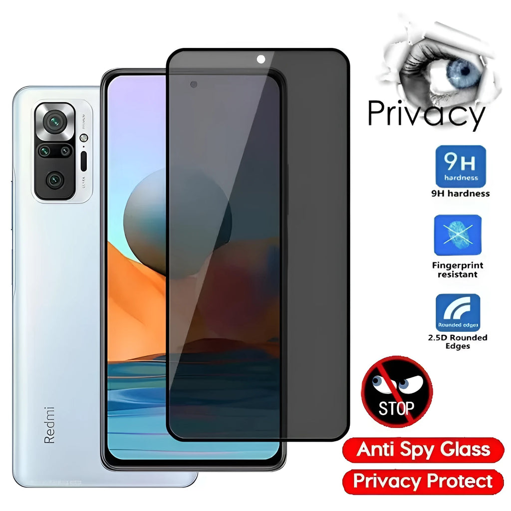 Xiaomi smartphone anti-spy tempered glass screen protector with 9H hardness rating