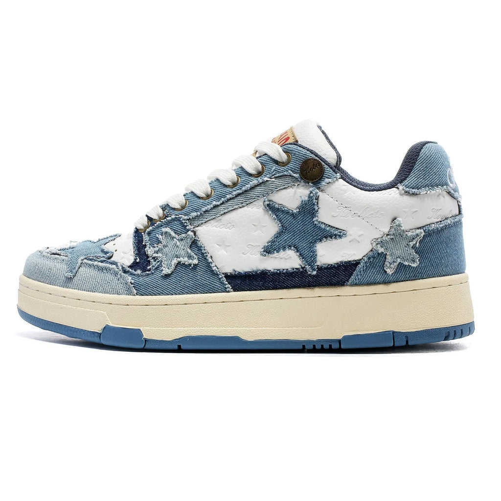 Cowhide leather platform running shoes in West Lake dragon well tea colour with round toe and lace-up closure
