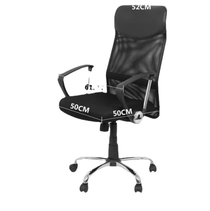 Black mesh computer chair with modern simplicity style and castors for office or home use