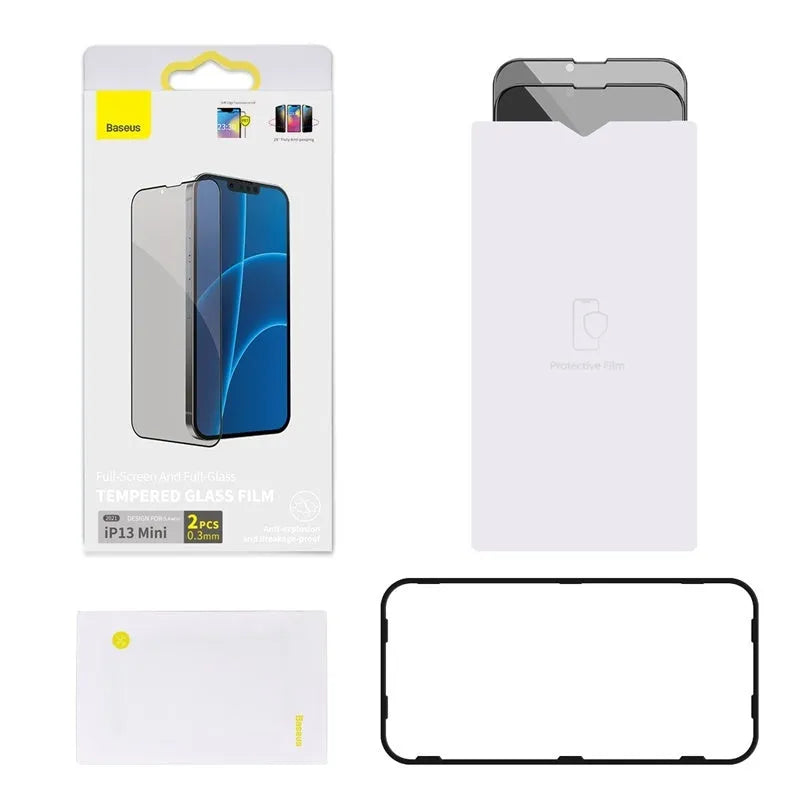 0.23mm curved privacy tempered film for iPhone 13 5.4 inch Black front screen protector
