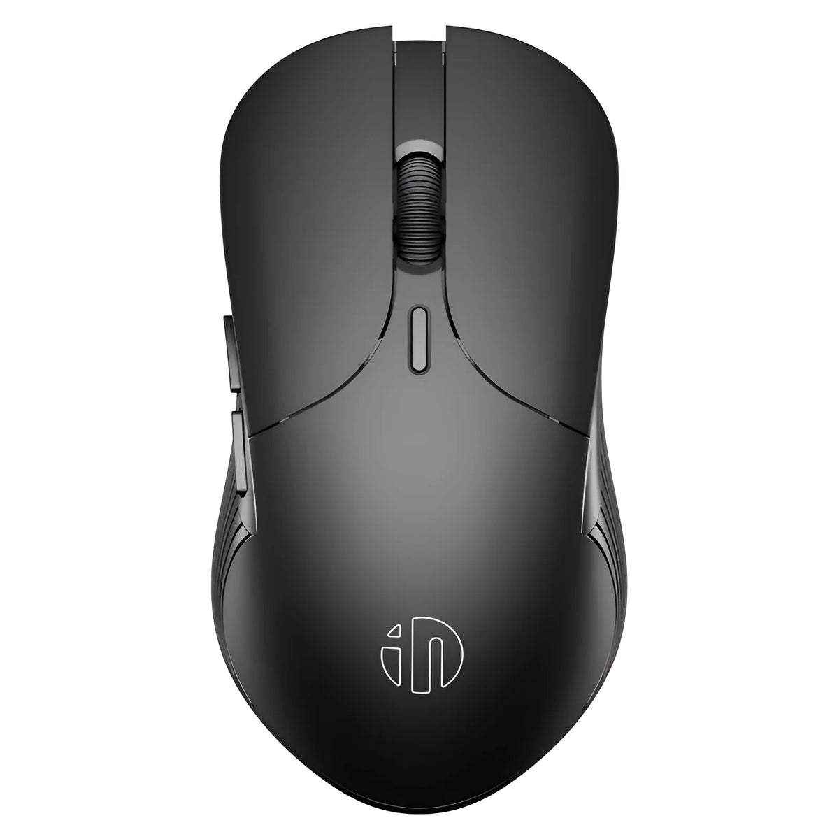 Black wireless voice mouse with six buttons, 123 × 35 × 65.5mm, adjustable DPI and 10M range