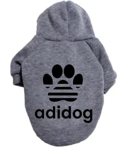 Dog claw guard polyester hoodie in blue, available in sizes S to 9XL for small and large breeds