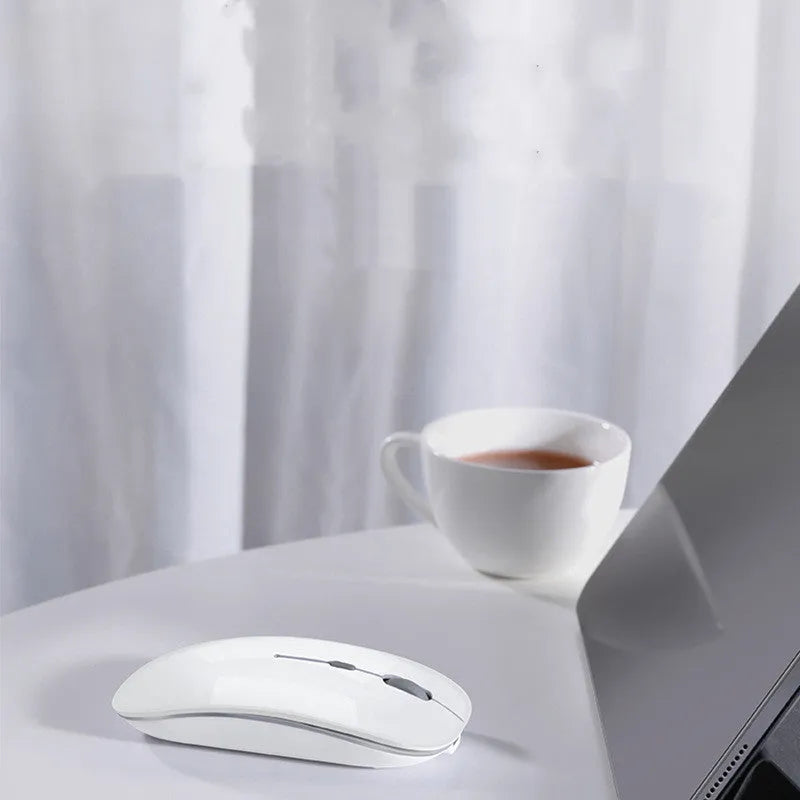 Wireless Bluetooth mouse for laptop, rechargeable, 1600dpi, four keys, black or white