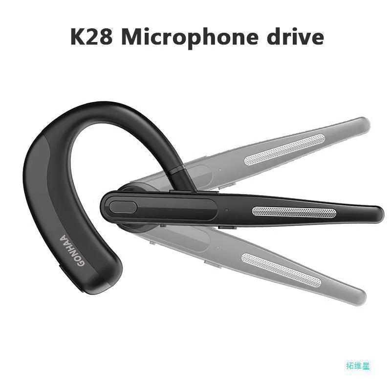 Wireless headset with HD noise reduction, simple style, L-shaped plug, in colour K28A